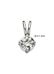 Witgouden hanger, 0.26 ct diamant, Groeibriljant