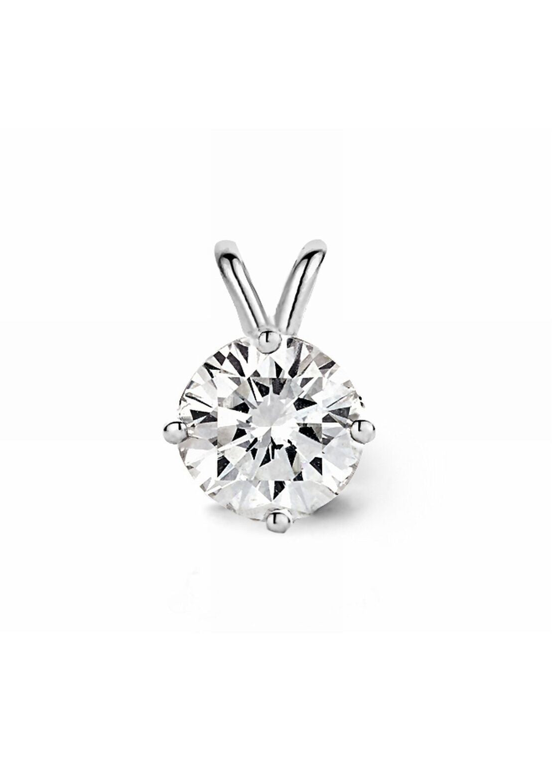 Witgouden hanger, 0.60 ct diamant, Groeibriljant
