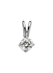 Witgouden hanger, 0.14 ct diamant, Groeibriljant