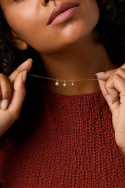 Geelgouden hanger, 0.25 ct diamant, Groeibriljant