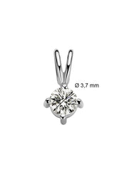 White gold pendant, 0.19 ct diamond, Groeibriljant