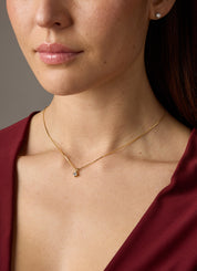 Geelgouden hanger, 0.25 ct diamant, Groeibriljant