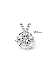 White gold pendant, 0.75 ct diamond, Groeibriljant