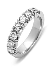 Witgouden alliance ring, 1.12 ct diamant, Groeibriljant
