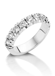 Witgouden alliance ring, 1.44 ct diamant, Groeibriljant