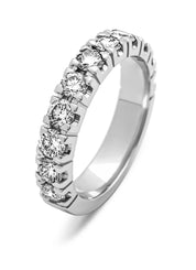 Witgouden alliance ring, 1.43 ct diamant, Groeibriljant