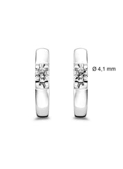Witgouden solitair oorstekers, 0.52 ct diamant, Groeibriljant