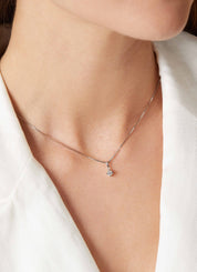 White gold pendant, 0.20 CT Diamant, Hearts & Arrows