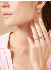 White gold ring ensemble