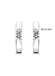 Witgouden solitair oorstekers, 0.64 ct diamant, Groeibriljant