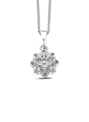 White gold pendant, 0.79 CT Diamant, Hearts & Arrows