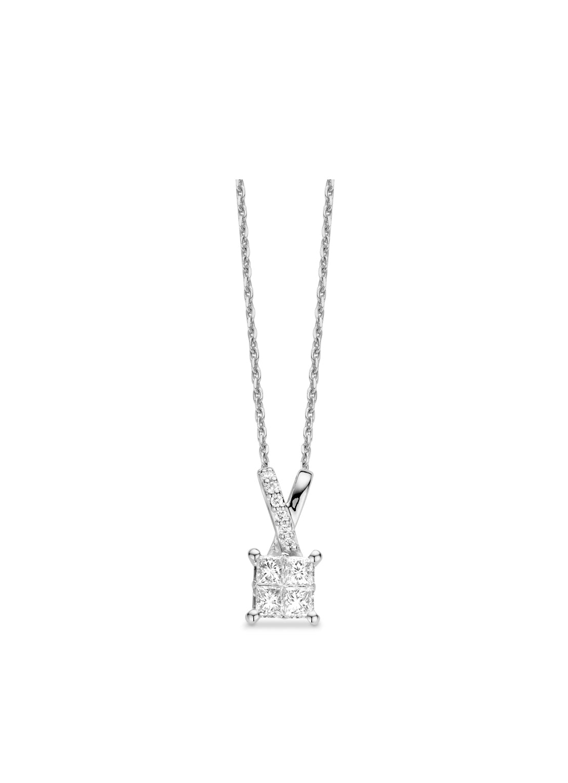 White gold pendant, 0.52 CT Diamant, Fourever