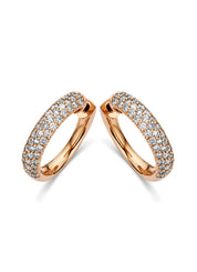 Roségouden Evens jewelry, 1.28 CT Diamond, Caviar