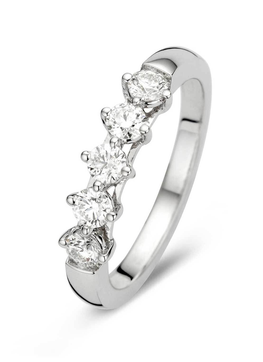 White gold ring, 0.50 CT Diamant, Hearts & Arrows