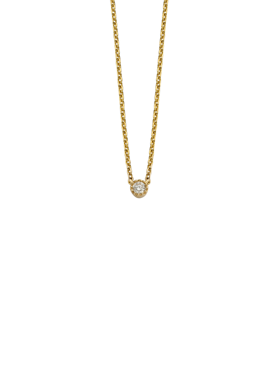 Yellow Gouden Collier, 0.05 CT Diamant, Joy