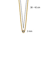 Yellow Gouden Collier, 0.05 CT Diamant, Joy