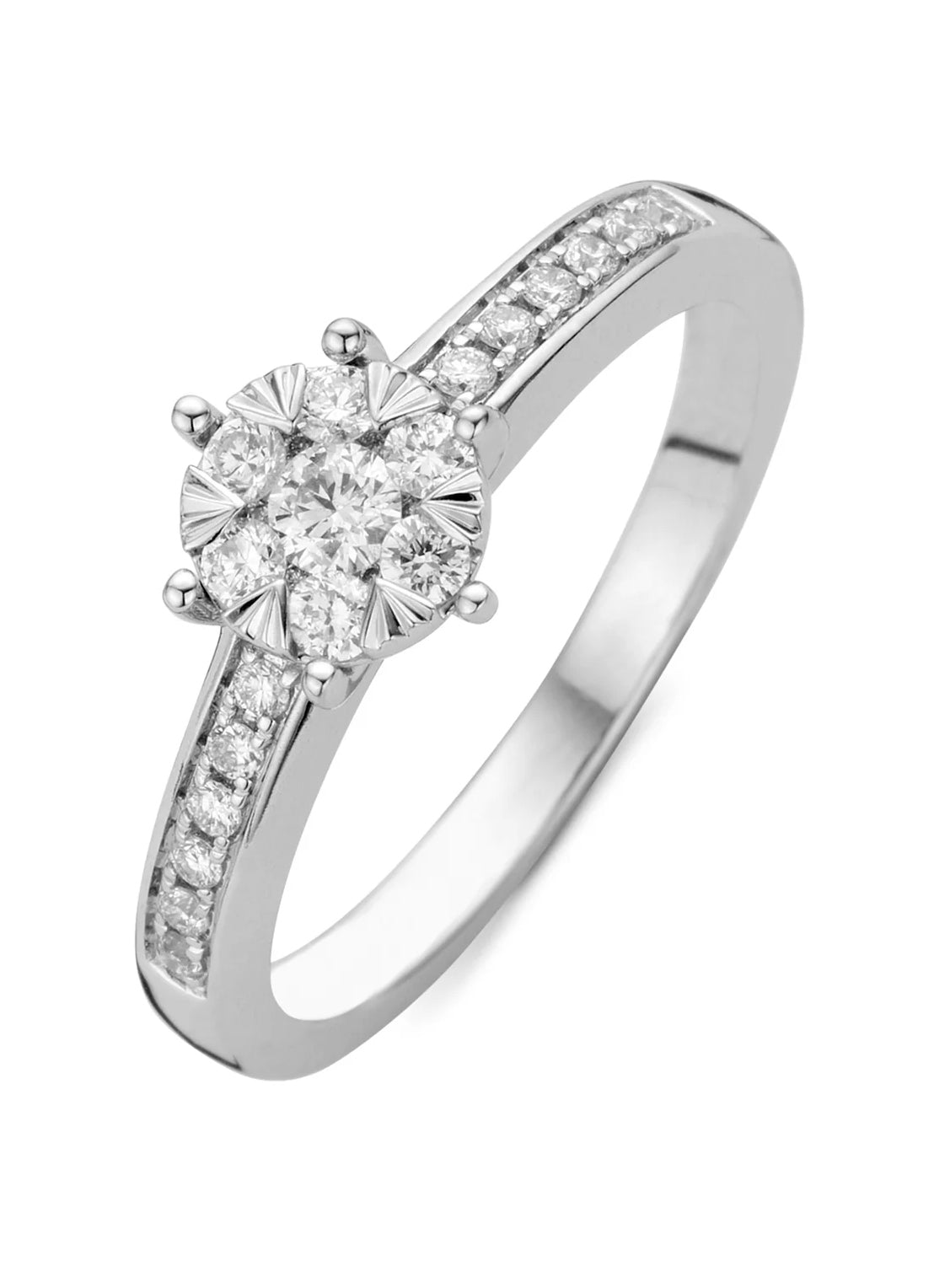 White gold ring, 0.39 ct diamond, Enchanted