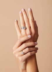 Witgouden ring, 0.57 ct diamant, Enchanted