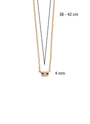 Yellow Gouden Collier, 0.05 CT Diamant, Joy