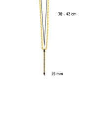 Yellow Gouden Collier, 0.05 CT Diamant, Joy