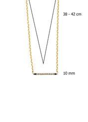 Yellow Gouden Collier, 0.03 CT Diamant, Joy