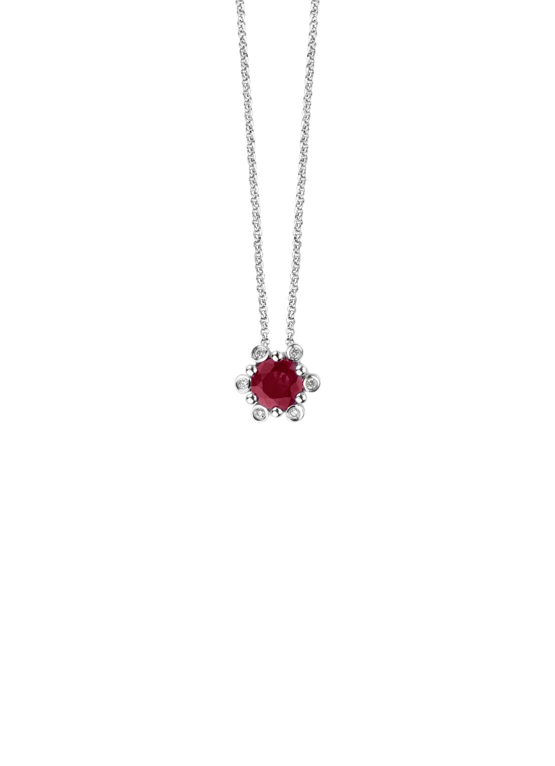 White gold pendant, 0.44 CT Robijn, Empress
