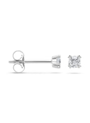 White gold ear jewelry, 0.22 CT Diamond, Hearts & Arrows