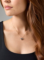 Yellow gold pendant, 0.28 CT Diamant, Queen Bee