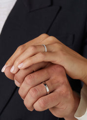 White gold ring, 0.52 ct diamond, wedding