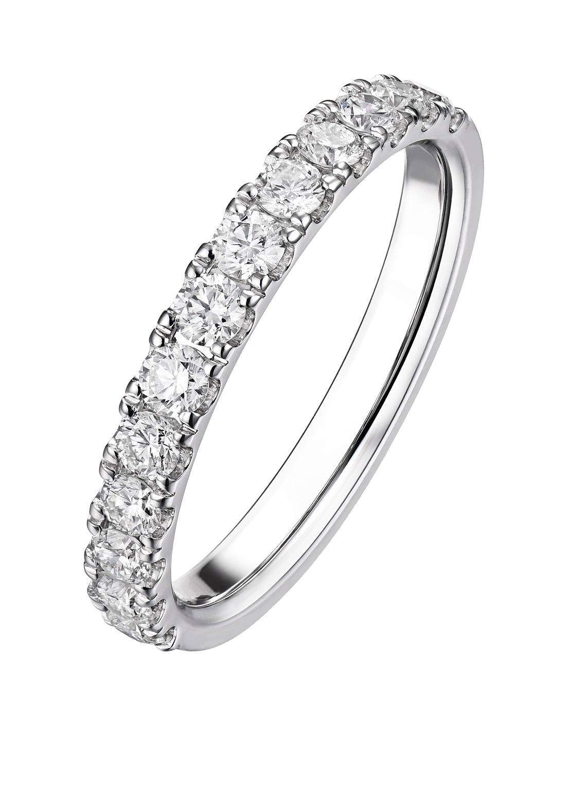 Witgouden ring, 1.01 ct diamant, Wedding