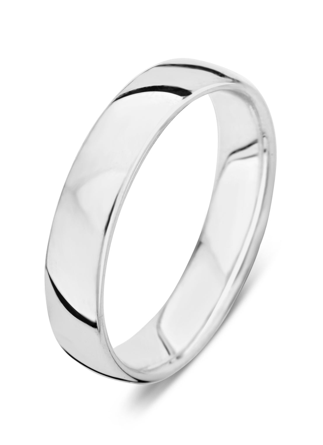 Witgouden 14 kt trouwring, Wedding