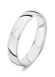 Witgouden 14 kt trouwring, Wedding