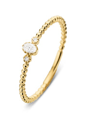Geelgouden ring, 0.09 ct diamant, Joy