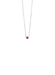 White Gouden Collier, 0.05 CT Robijn, Joy