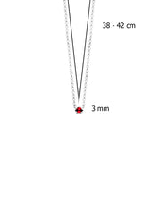 White Gouden Collier, 0.05 CT Robijn, Joy