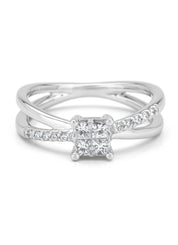 Witgouden ring, 0.31 ct diamant, Fourever