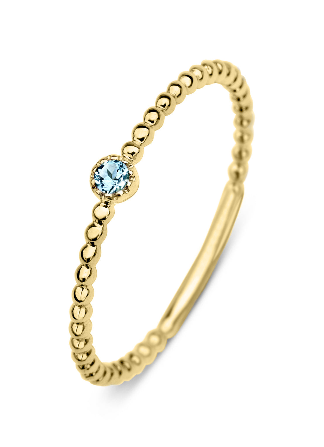 Geelgouden ring, 0.04 ct topaas, Joy
