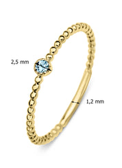 Geelgouden ring, 0.04 ct topaas, Joy