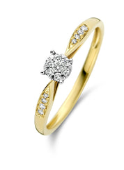Golden ring, 0.15 ct Diamond, Enchanted