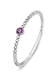 White gold ring, 0.04 CT Purple Amethist, Joy