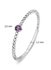 White gold ring, 0.04 CT Purple Amethist, Joy