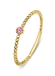 Yellow gold ring, 0.04 CT Tourmalijn, Joy