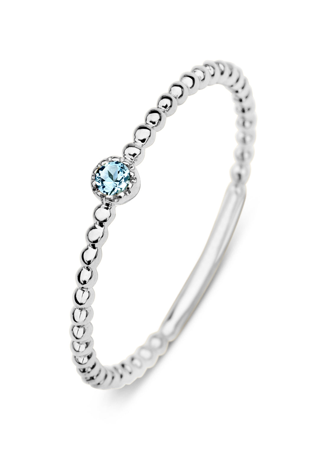 Witgouden ring, 0.04 ct topaas, Joy