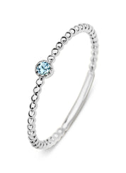 Witgouden ring, 0.04 ct topaas, Joy