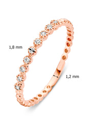 Roségouden Ring, 0.09 CT Diamant, Joy
