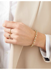 Geelgouden ring, 0.05 ct diamant, Ensemble