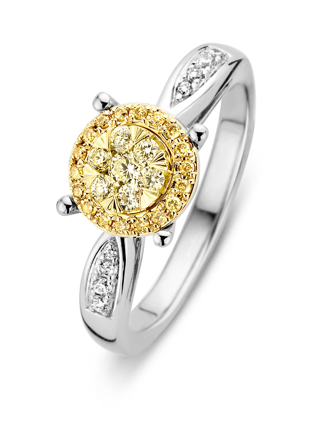 Golden ring, 0.33 ct diamond, Enchanted