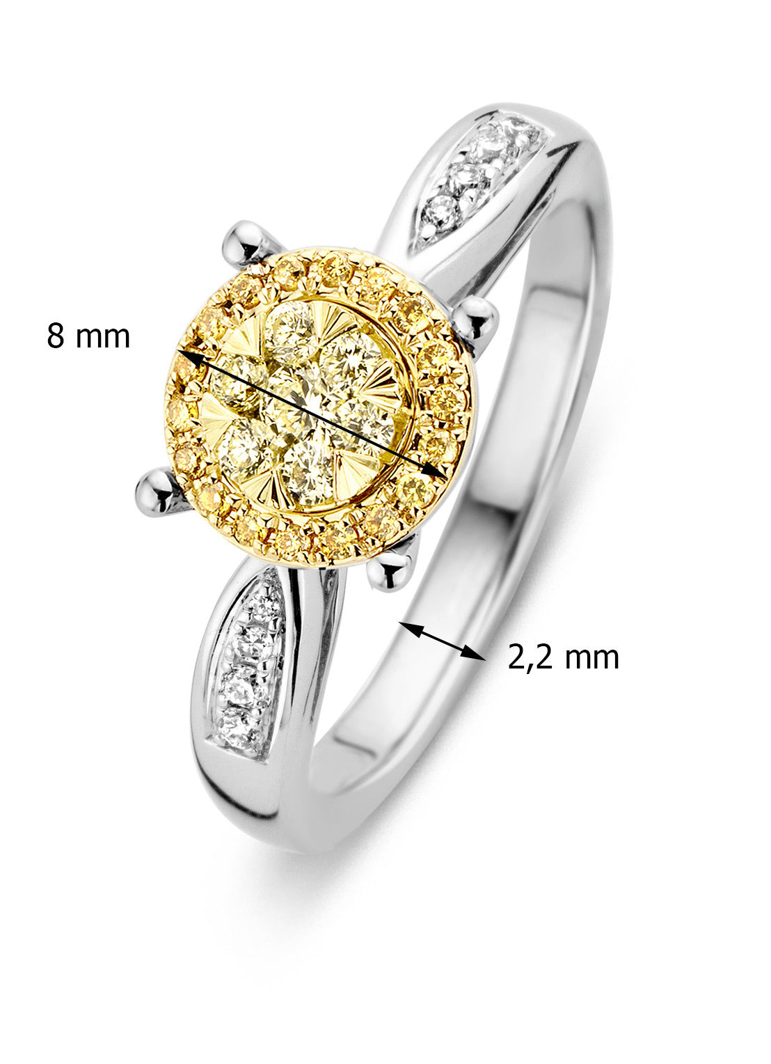 Golden ring, 0.33 ct diamond, Enchanted