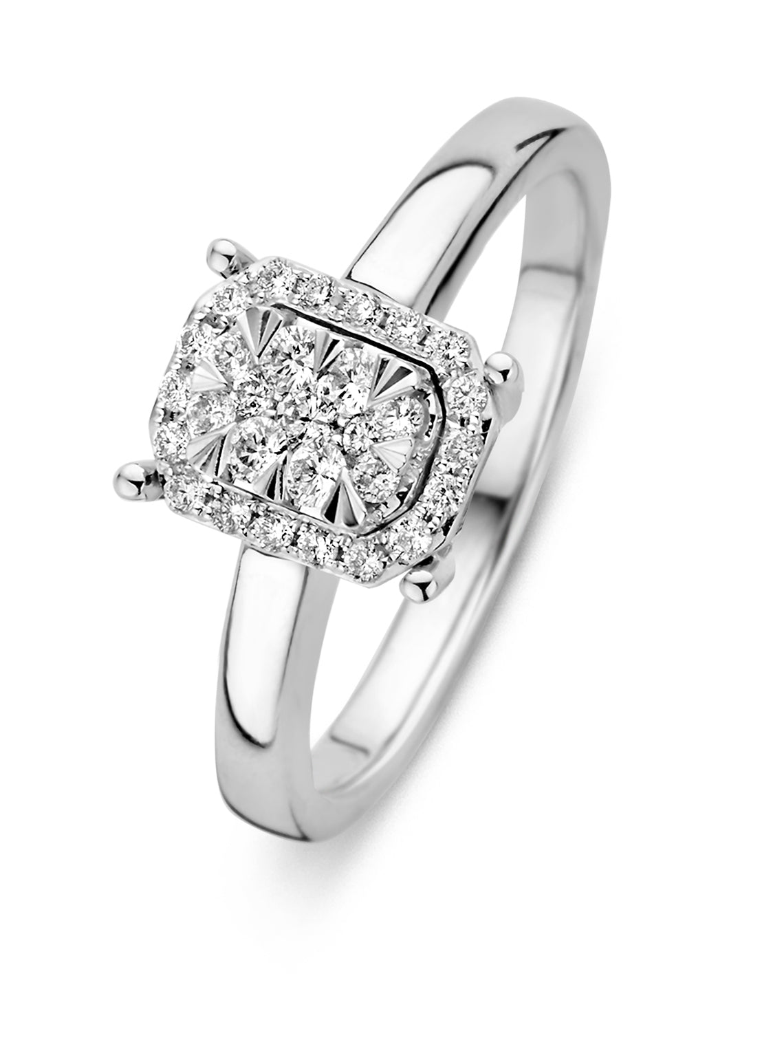 Witgouden ring, 0.28 ct diamant, Enchanted