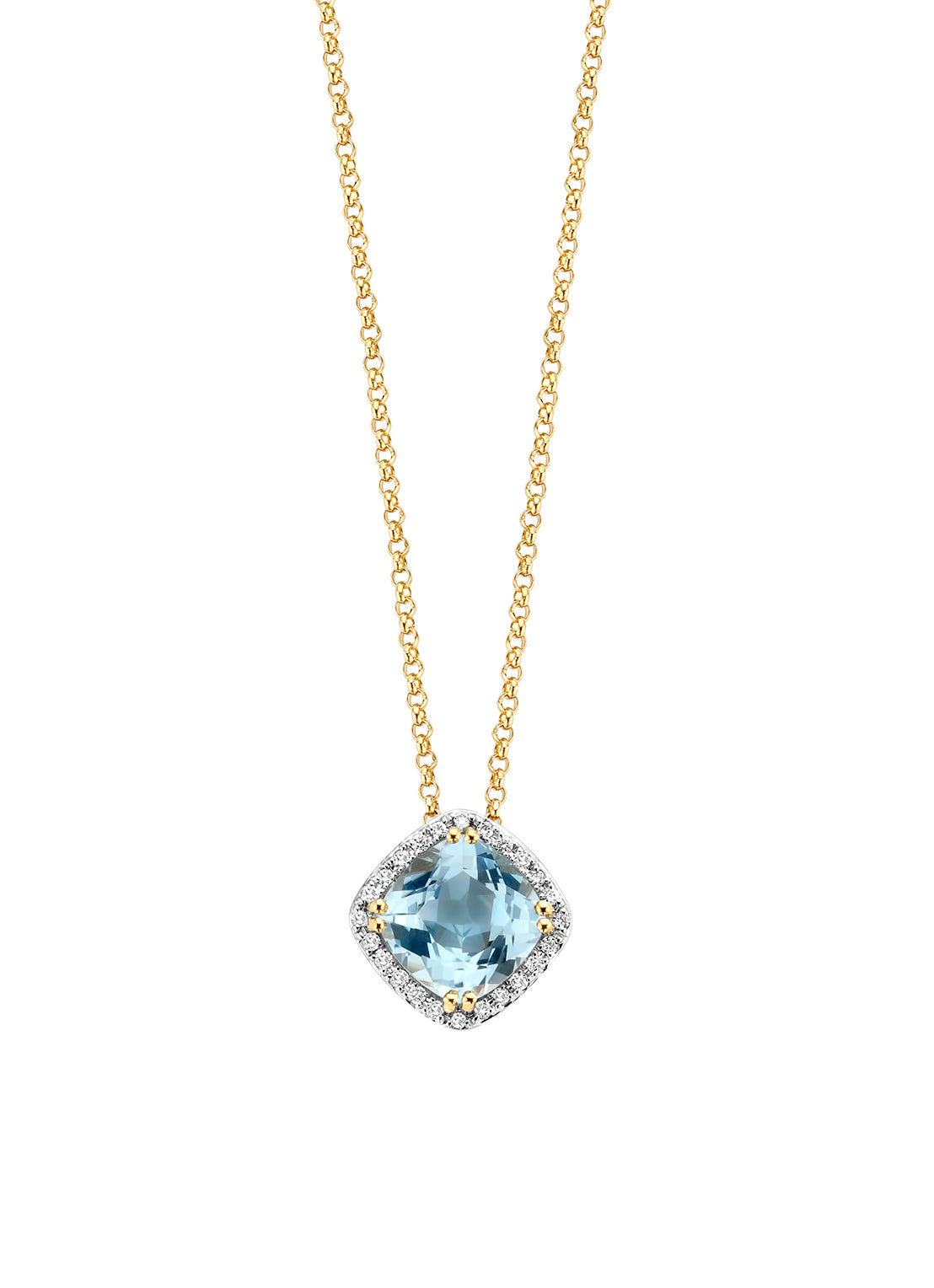 Yellow Gouden Collier, 1.74 CT Topaz, Fiësta